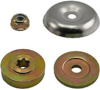 Набор для редуктора триммера 4 предмета, гайка М10x1,25 LH левая резьба + шайба 6 шлицов + шайба + чашка ножа S.E.B. 511DL-KPM10(Н)