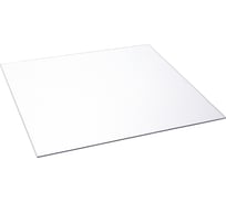 Поликарбонат монолитный прозрачный 3 мм, 750x750 мм Домовой Прошка 13558