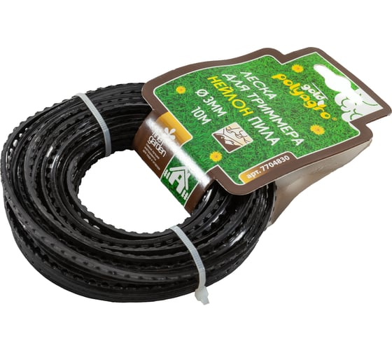 Леска для триммера Gold "пила" 3,0ммx10м POLYAGRO 7704830