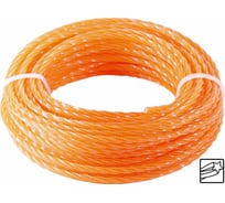 Леска для триммера Gold 3 мм, 10 м, витая звезда POLYAGRO 7704530