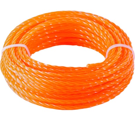 Леска для триммера Gold 2.4 мм, 10 м, витая звезда POLYAGRO 7704524