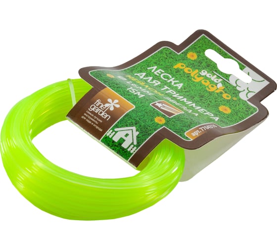 Леска для триммера Gold "звезда" 1,6ммx15м POLYAGRO 7704316