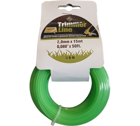Леска триммерная Trimmer line 2 мм, квадрат, 15 м АНТИУДАР 4687203030698