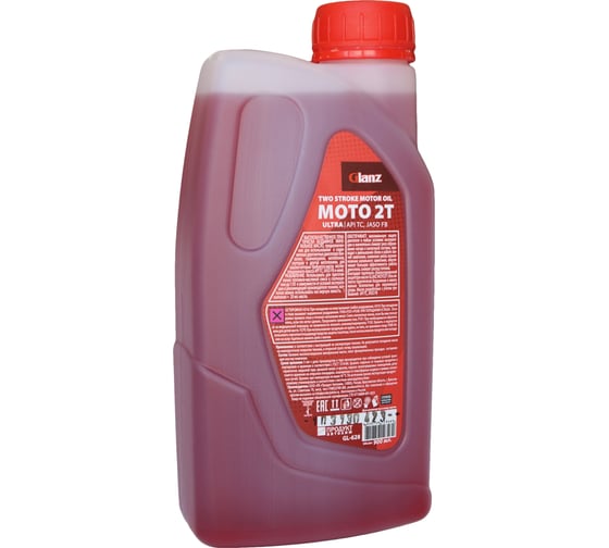 Масло моторное 2-х тактное Glanz МОТО 2Т Ultra API TC 0.9 л Glanz GL-628
