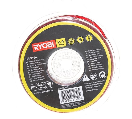 Леска для триммеров (2,4 мм; 15 м; круг) Ryobi RAC104 5132002641