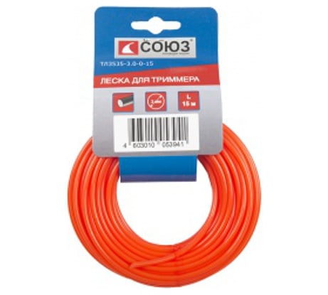 Леска для триммера (3.0 мм; 15 м; круг) Союз ТЛ3535-3.0-0-15