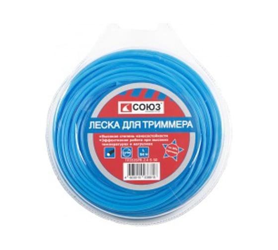 Леска для триммера (2.4 мм; 55 м; восьмигранник) Союз ТЛ3535PR-2.4-S-50