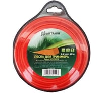 Леска квадратная 2.4 мм, 40 м для триммера UNITRAUM UN-NQ24B40