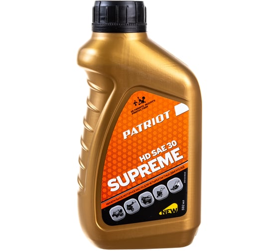 Масло SUPREME HD SAE 30 4T (0,592 л) PATRIOT 850030629. . Цена: 0, техническое описание, фасовка, соответствие двигателям техники.