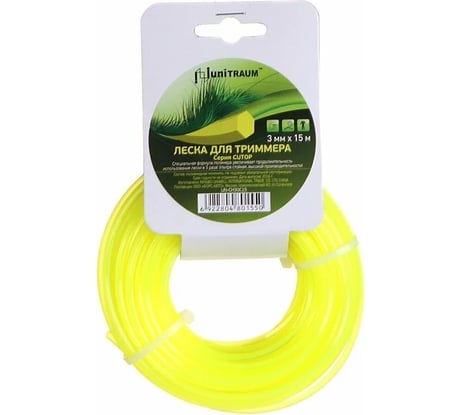 Леска для триммера шестигранная 3 мм, 15 м UNITRAUM UN-CH30C15