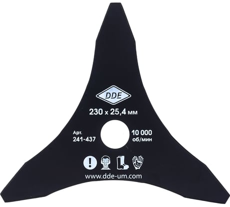 Диск DAGGER CUT (230х25.4/20 мм; 3-х лопастной) для триммеров DDE 241-437