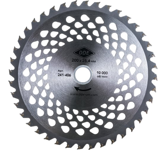 Диск WOOD CUT (200х25.4/20 мм; 40 зубьев) для кусторезов DDE 241-406