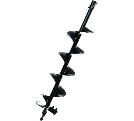 Шнек однозаходный для грунта мотобура в компл.с ножами, черный DDE SGA-150/800 779-646