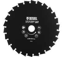 Диск для триммера c долотообразной формой зуба 230x25.4 мм, 26 зубов Denzel 96380