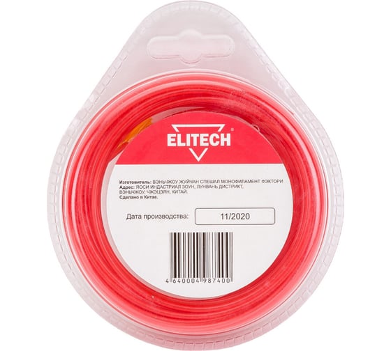 Леска (2.0 мм; 15 м; круг) Elitech 0809.003000