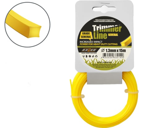 Леска триммерная GENERAL (1.3 мм; 15 м; квадрат) Rezer 03.007.00121