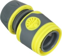 Коннектор быстросъемный PROF+ для шланга 1/2", с аквастопом, обрезиненное покрытие ABS Inbloom 169-029
