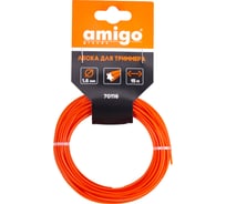Леска для триммера 1.6 мм, звезда, 15 м AMIGO 70116