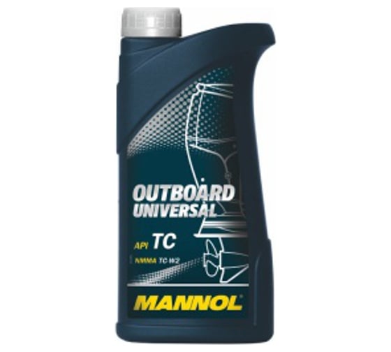 Mасло минеральное для 2-х тактных двигателей Outboard Universal (1 л) MANNOL 1421 1