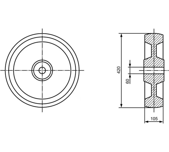 Колесо пневматическое EMES TSKRH40084PR602RIGHT