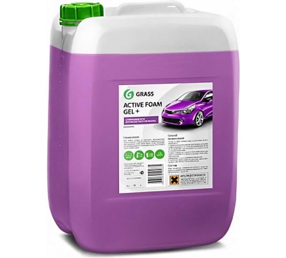 Автошампунь Active Foam Gel+ канистра 24 кг Grass 800028 1
