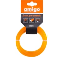 Леска для триммера 1.6 мм, квадрат, 15 м AMIGO 70216
