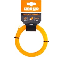 Леска для триммера 2 мм, квадрат, 15 м AMIGO 70220