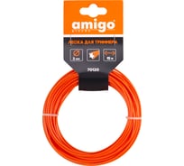 Леска для триммера 2 мм, звезда, 15 м AMIGO 70120