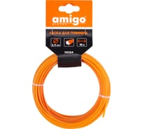 Леска для триммера 2.4 мм, звезда, 15 м AMIGO 70124