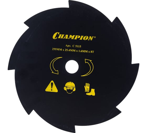 Нож для жесткой травы (255х25.4 мм) Champion C5115