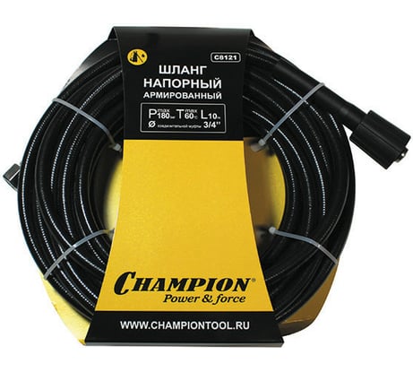 Шланг напорный армированный (10 м; M14х1.5 мм; M22х1.5 мм) Champion C8121
