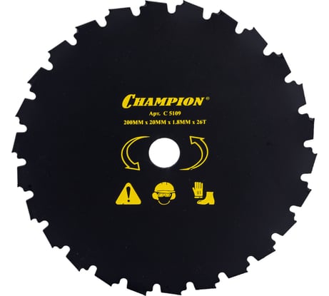Нож с долотообразными зубцами (200х20 мм) Champion C5109