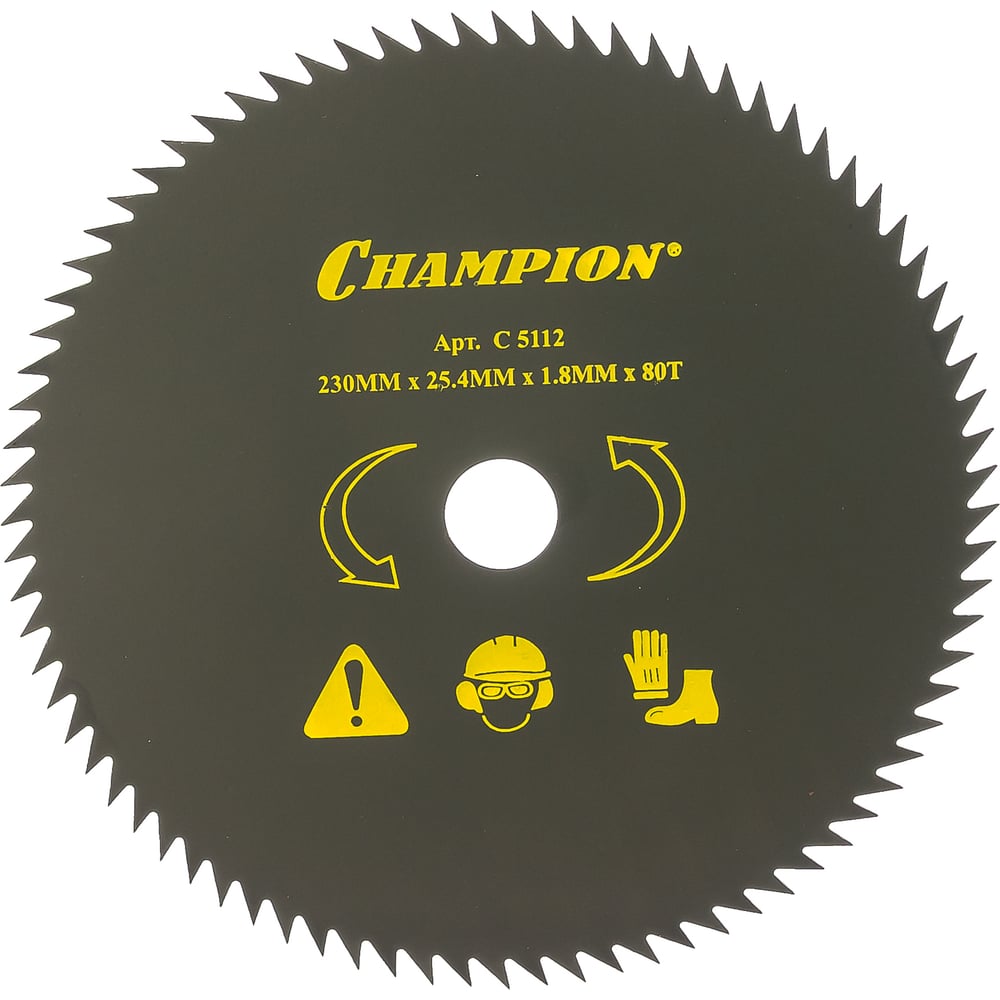 Нож с остроугольными зубцами (230х25.4 мм) Champion C5112 - выгодная ...