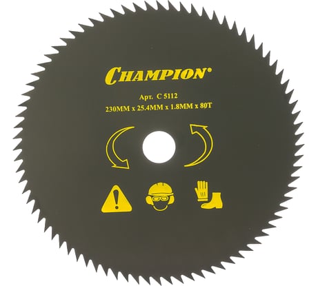 Нож с остроугольными зубцами (230х25.4 мм) Champion C5112