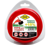 Корд триммерный (3.0 мм; 60 м; звезда) DDE 644-962