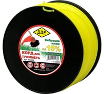 Триммерный корд на катушке DDE Classic line круг 3,0 ммх180 м, желтый 644-832