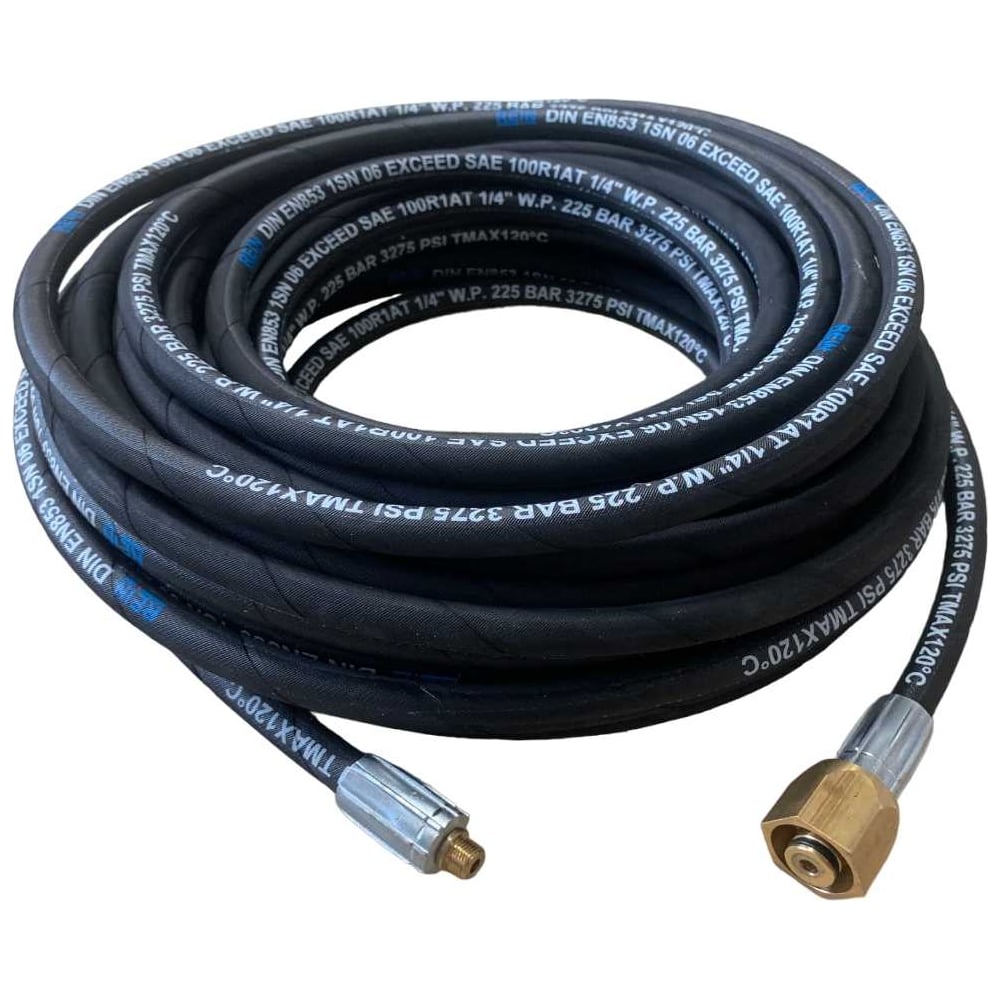 Шланг для прочистки канализации 20 м, 1/8", гайка Easy 6 мм, 120 гр/225 ...