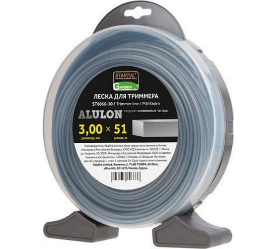 Леска для триммера Garden ALULON 3 мм, 51 м, сечение квадрат STARTUL ST6066-30 1