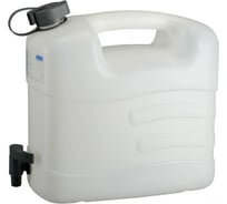 Канистра для воды 10л, белая, полиэтилен, с краном Pressol 21163