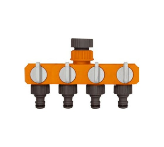 Распределитель пластиковый 4-х канальный (G 3/4" ; G 1") Кратон 5 01 04 056