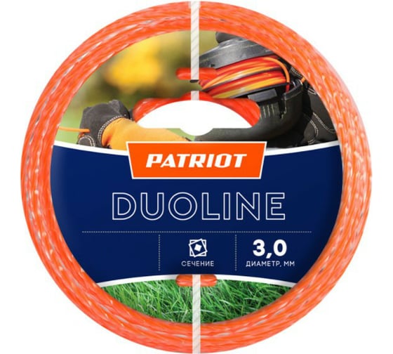 Леска Duoline (3.0 мм; 400 м; скрученный квадрат) PATRIOT 805401191 1