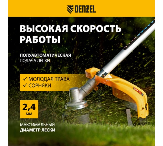 Катушка триммерная полуавтоматическая легкая заправка (М10x1,25; М10x1; М8x1,25) Denzel 96392
