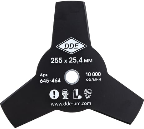 Диск для триммера 3-х лопастной (255х25.4 мм) DDE 645-464