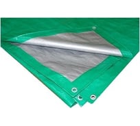 Тент ПРОТЭКТ Тарпаулин 8х10 м, плотность 120 г/м2, п/э, зелено-серебристый ТПЕ-120/8/10