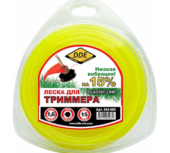 Корд триммерный Classic line (1.6 мм; 15 м; круг) DDE 644-689 1