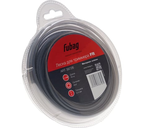 Триммерная леска (2.4 мм; 40 м; круг) FUBAG 38726