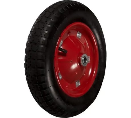 Пневматическое колесо PR 2400-3-8 металлический обод, симметричная ступица, шарикоподшипник (340 мм, ось 20 мм, 3.00-8) TOR 1031448