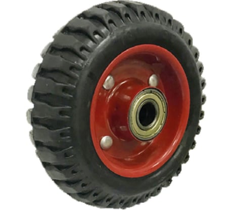 Литое колесо PP 200 с протекторной резиной 200 мм без крепления (шарикоподшипник, металический обод) TOR 1031465