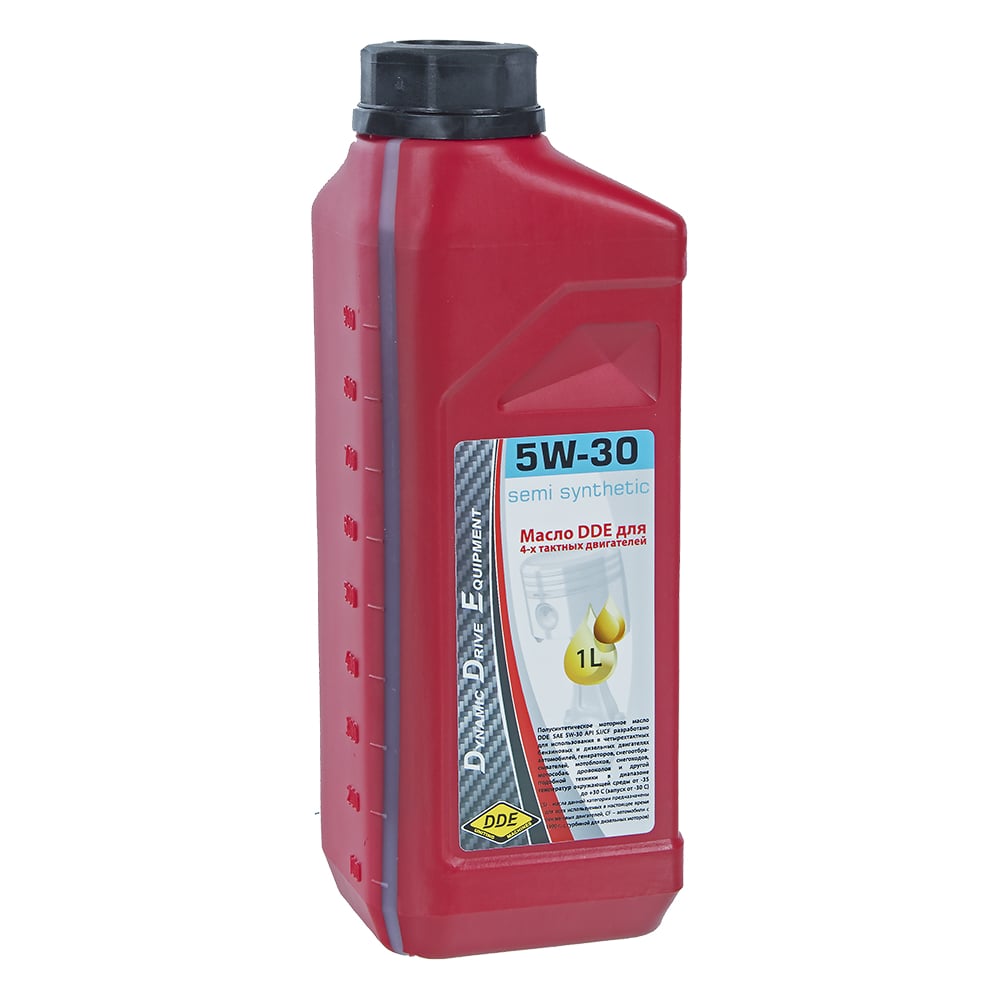 Масло 5W-30 (полусинтетическое, бензин/дизель, 1 л) DDE S-SAE5W-30 ...
