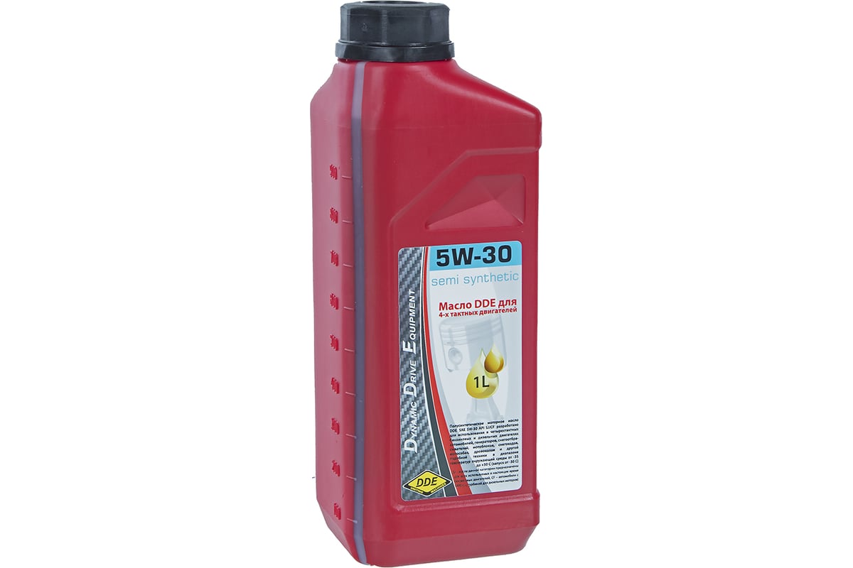 Масло 5W-30 (полусинтетическое, бензин/дизель, 1 л) DDE S-SAE5W-30 .